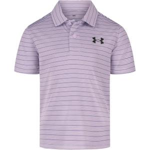 image:imageUnder Armour Boys Matchplay Short Sleeve Golf Polo Lightweight Performance Stretch Logo DetailingPurple Crest