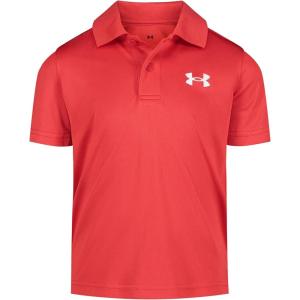 image:imageUnder Armour Boys Matchplay Short Sleeve Golf Polo Lightweight Performance Stretch Logo DetailingRed Solid