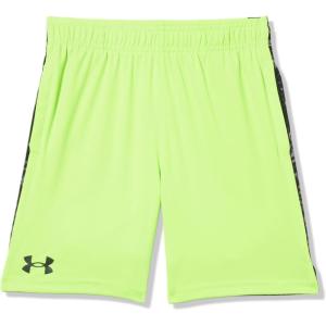 image:imageUnder Armour Boys Performance Tech Shorts Elastic Waistband Lightweight amp FastDryingHyper Green Blocked