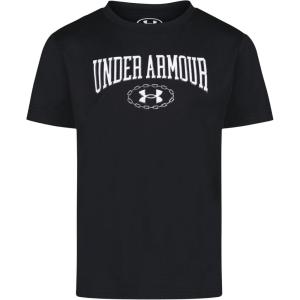 image:imageUnder Armour Boys Short Sleeve Wordmark Graphic TShirt Lightweight amp Breathable Relaxed FitBlack Word Tech