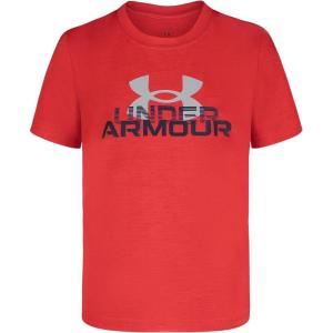 image:imageUnder Armour Boys Short Sleeve Wordmark Graphic TShirt Lightweight amp Breathable Relaxed FitRed Fade