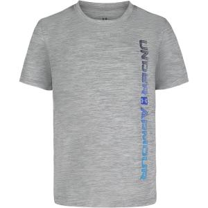 image:imageUnder Armour Boys Short Sleeve Wordmark Graphic TShirt Lightweight amp Breathable Relaxed FitSteel Vert