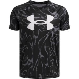 image:imageUnder Armour Boys Tech Big Logo Printed ShortSleeve TShirt022 Black   White