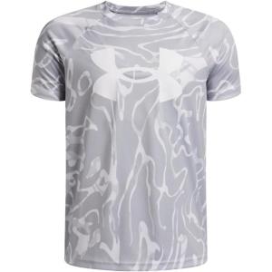 image:imageUnder Armour Boys Tech Big Logo Printed ShortSleeve TShirt023 Distant Gray   White