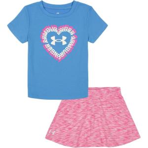 image:imageUnder Armour Girls 2piece Short Sleeve Tee and Skort Set Lightweight and ComfortableBlue Heart