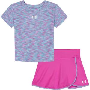 image:imageUnder Armour Girls 2piece Short Sleeve Tee and Skort Set Lightweight and ComfortableFluo Fuchsia