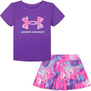 image:imageUnder Armour Girls 2piece Short Sleeve Tee and Skort Set Lightweight and ComfortableLavish Printed