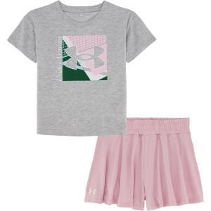 image:imageUnder Armour Girls 2piece Short Sleeve Tee and Skort Set Lightweight and ComfortableMod Gray Flare