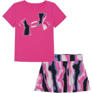 image:imageUnder Armour Girls 2piece Short Sleeve Tee and Skort Set Lightweight and ComfortablePinky Rebel