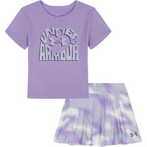 image:imageUnder Armour Girls 2piece Short Sleeve Tee and Skort Set Lightweight and ComfortableTransparent Printed