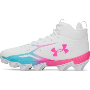 image:imageUnder Armour Mens Spotlight Hammer Football Cleats101 WhiteFresco BluePink Rave