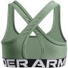 image:imageUnder Armour Girls Crossback MidImpact Sports Bra348 Silica Green   White