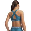 image:imageUnder Armour Girls Crossback MidImpact Sports Bra466 Boundless Blue   White