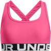 image:imageUnder Armour Girls Crossback MidImpact Sports Bra672 Super Pink   White