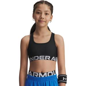 image:imageUnder Armour Girls Crossback MidImpact Sports Bra002 Black   White