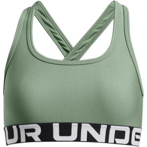 image:imageUnder Armour Girls Crossback MidImpact Sports Bra348 Silica Green   White