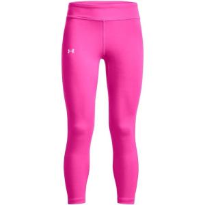 image:imageUnder Armour Girls Motion Solid Crop Leggings652 Rebel Pink   White