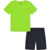 image:imageUnder Armour Boys 2piece Short Sleeve Graphic TShirt and Shorts Set Lightweight amp BreathableLime Deconstruct
