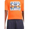 image:imageUnder Armour Boys Ss Tech Logo Short Sleeve Set Little KidBig KidBlaze Orange