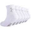 image:imageUnder Armour boys Multi Pack Quarter SockBasic White