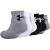 image:imageUnder Armour boys Multi Pack Quarter SockGrey Heather