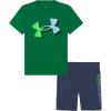image:imageUnder Armour Boys 2piece Short Sleeve Graphic TShirt and Shorts Set Lightweight amp BreathableKelly Gradient