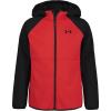 image:imageUnder Armour Boys Sim Softshell Hooded Jacket Full Zipper Closure Lightweight amp WaterresistantRed Ua