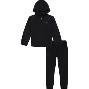image:imageUnder Armour Boys 2Piece Hoodie Set Full Zip Sweatshirt and Fleece PantsBlack Unstoppable