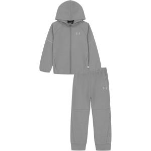 image:imageUnder Armour Boys 2Piece Hoodie Set Full Zip Sweatshirt and Fleece PantsSteel