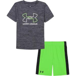image:imageUnder Armour Boys 2piece Short Sleeve Graphic TShirt and Shorts Set Lightweight amp BreathableBlack Lock Up