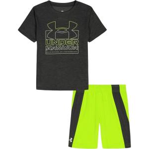 image:imageUnder Armour Boys 2piece Short Sleeve Graphic TShirt and Shorts Set Lightweight amp BreathableBlack Twisty