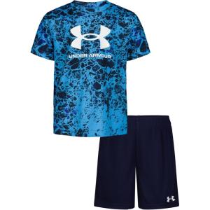 image:imageUnder Armour Boys 2piece Short Sleeve Graphic TShirt and Shorts Set Lightweight amp BreathableCapri Ua