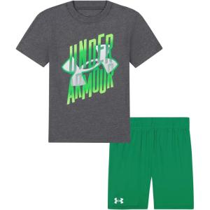 image:imageUnder Armour Boys 2piece Short Sleeve Graphic TShirt and Shorts Set Lightweight amp BreathableCastlerock Gradient