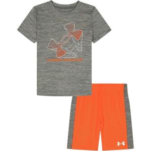 image:imageUnder Armour Boys 2piece Short Sleeve Graphic TShirt and Shorts Set Lightweight amp BreathableClay Green Project