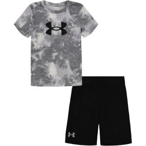 image:imageUnder Armour Boys 2piece Short Sleeve Graphic TShirt and Shorts Set Lightweight amp BreathableGray Print
