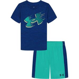 image:imageUnder Armour Boys 2piece Short Sleeve Graphic TShirt and Shorts Set Lightweight amp BreathableNavy Moves Tech