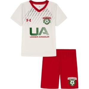 image:imageUnder Armour Boys 2piece Short Sleeve Graphic TShirt and Shorts Set Lightweight amp BreathableRed Soccer Tech