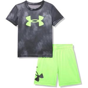image:imageUnder Armour Boys 2piece Short Sleeve Graphic TShirt and Shorts Set Lightweight amp BreathableRock Castle Print