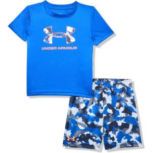 image:imageUnder Armour Boys 2piece Short Sleeve Graphic TShirt and Shorts Set Lightweight amp BreathableRoyal Printed Tech