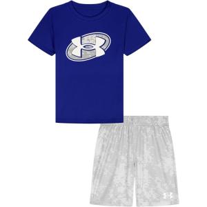 image:imageUnder Armour Boys 2piece Short Sleeve Graphic TShirt and Shorts Set Lightweight amp BreathableRoyal Royal