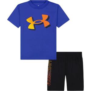 image:imageUnder Armour Boys 2piece Short Sleeve Graphic TShirt and Shorts Set Lightweight amp BreathableRoyal Team Gradient