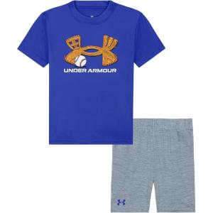image:imageUnder Armour Boys 2piece Short Sleeve Graphic TShirt and Shorts Set Lightweight amp BreathableRoyal Tech Baseball