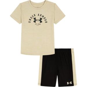 image:imageUnder Armour Boys 2piece Short Sleeve Graphic TShirt and Shorts Set Lightweight amp BreathableSandstorm Twist Bar