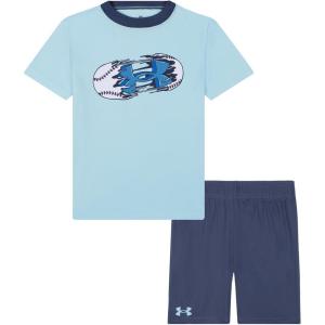 image:imageUnder Armour Boys 2piece Short Sleeve Graphic TShirt and Shorts Set Lightweight amp BreathableStream Tech Ball