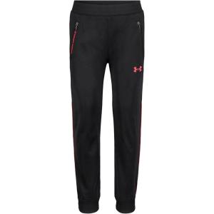 image:imageUnder Armour Boys Pennant 20 Jogger Sweatpants Zipper Hand Pockets Soft amp ComfortableBlackRed Detail