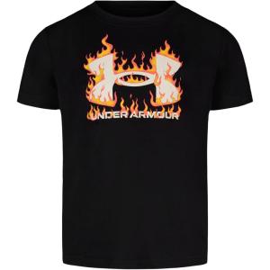 image:imageUnder Armour Boys Short Sleeve Core Graphic TShirt Lightweight amp Breathable Relaxed FitBlack Fired Up