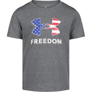 image:imageUnder Armour Boys Short Sleeve Core Graphic TShirt Lightweight amp Breathable Relaxed FitGray Freedom