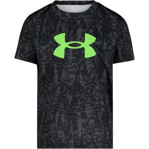 image:imageUnder Armour Boys Short Sleeve Logo Graphic TShirt Lightweight amp Breathable Relaxed FitBlack Printed Big