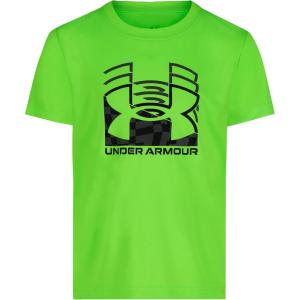 image:imageUnder Armour Boys Short Sleeve Logo Graphic TShirt Lightweight amp Breathable Relaxed FitHyper Green Tech