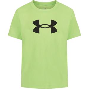 image:imageUnder Armour Boys Short Sleeve Logo Graphic TShirt Lightweight amp Breathable Relaxed FitLime Big Logo